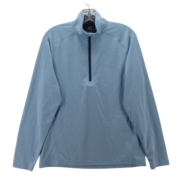 Vineyard Vines Men’s Quarter Zip Performance Pullover – Blue – Size XL - Picture 1 of 4